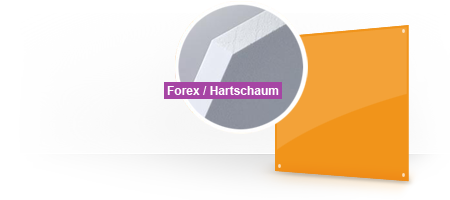 Hartschaumplatten, UV-Direktdruck