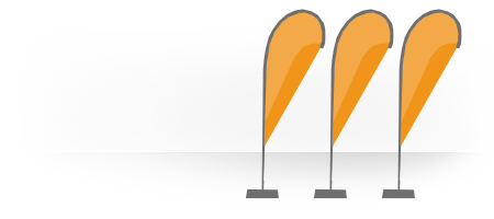 Beachflags mit Tragetasche